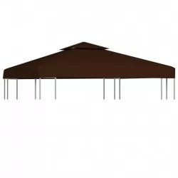 Двоен покрив за шатра, 310 г/м², 3x3 м, кафяв