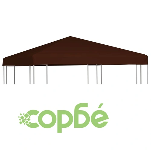 Покрив за шатра, 310 г/м², 3x3 м, кафяв ➤ топ цена ➤ sorbe.bg