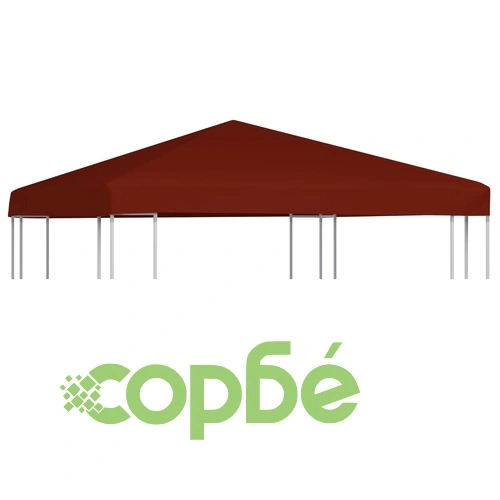 Покрив за шатра, 310 г/м², 3x3 м, керемиден цвят ➤ топ цена ➤ sorbe.bg