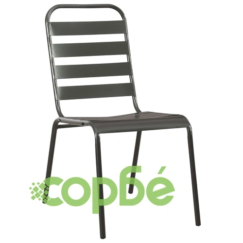 Градински трапезен комплект, 9 части, стомана, тъмносив ➤ топ цена ➤ sorbe.bg