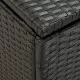 Градински сандък за съхранение, полиратан, 100x50x50 см, черен