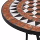 Мозаечна бистро маса, кафява, 60 см, керамика