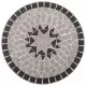 Мозаечна бистро маса, сива, 61 см, керамика