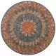 Мозаечна бистро маса, оранжево-сива, 60 см, керамика