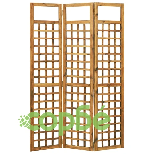 Параван за стая, 3 панела, акация масив, 120x170 cм ➤ топ цена ➤ sorbe.bg