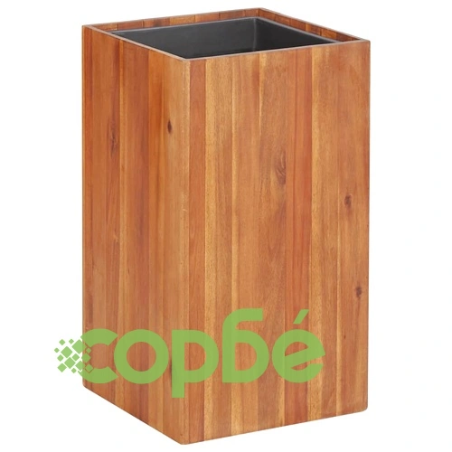 Градинска повдигната леха 33,5x33,5x60 см акация масив ➤ топ цена ➤ sorbe.bg