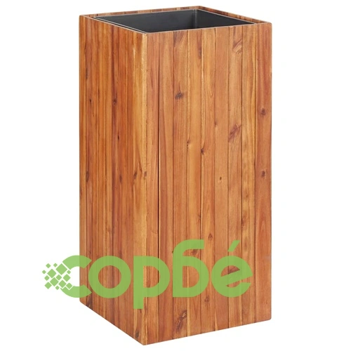 Градинска повдигната леха 43,5x43,5x90 см акация масив ➤ топ цена ➤ sorbe.bg
