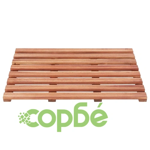 Постелки за баня, 2 бр, акациево дърво масив, 56x37 см ➤ топ цена ➤ sorbe.bg