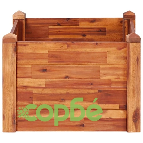 Градинска повдигната леха, 60x60x44 см, акациево дърво масив ➤ топ цена ➤ sorbe.bg