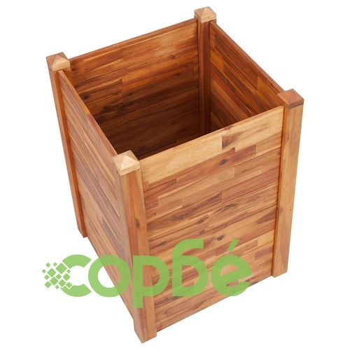 Градинска повдигната леха, 60x60x84 см, акациево дърво масив ➤ топ цена ➤ sorbe.bg