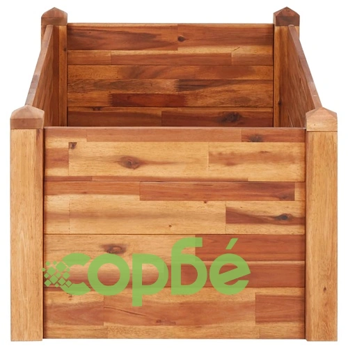 Градинска повдигната леха, 110x60x44 см, акациево дърво масив ➤ топ цена ➤ sorbe.bg