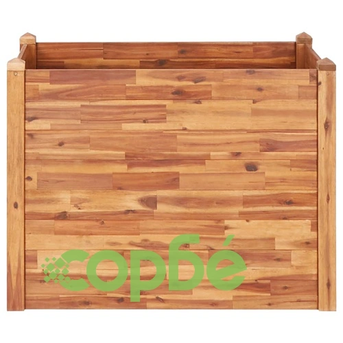 Градинска повдигната леха, 110x60x84 см, акациево дърво масив ➤ топ цена ➤ sorbe.bg