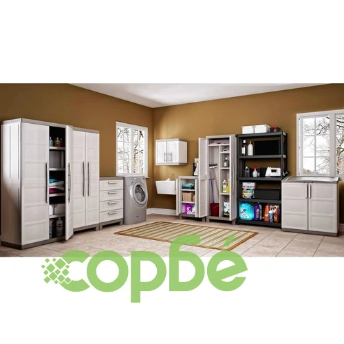 Keter Нисък шкаф за съхранение Excellence XL, бежово и таупе, 93 см  ➤ топ цена ➤ sorbe.bg