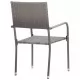 Външни трапезни столове, 2 бр, полиратан, сиви
