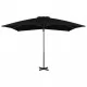Градински чадър чупещо рамо алуминиев прът черен 250x250 см