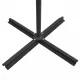 Чадър чупещо рамо, LED лампи и стоманен прът, 250x250 см, черен