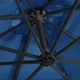 Чадър чупещо рамо с LED лампи стоманен прът 250x250 см лазурно