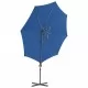 Градински чадър чупещо рамо и стоманен прът лазурносин 300 см