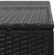 Троен навес за кофа за смет черен 229x78x120 см полиратан