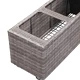 Градинска висока леха с 3 саксии 100x30x36 см полиратан сива