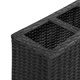 Градинска висока леха с 4 саксии 80x22x79 см полиратан черна