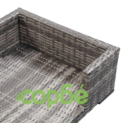 Кучешко легло с възглавница, сиво, 70x50 см, полиратан ➤ топ цена ➤ sorbe.bg