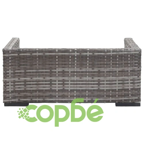 Кучешко легло с възглавница, сиво, 70x50 см, полиратан ➤ топ цена ➤ sorbe.bg