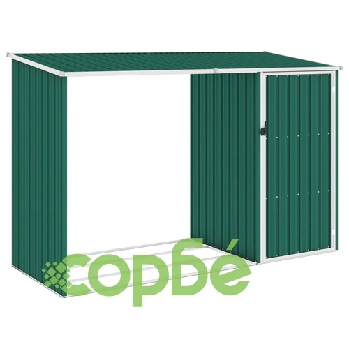 Градински навес зелен 245x98x159 см поцинкована стомана ➤ топ цена ➤ sorbe.bg