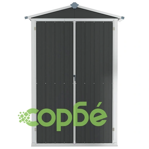 Градинска барака антрацит 116x45x175 см поцинкована стомана ➤ топ цена ➤ sorbe.bg