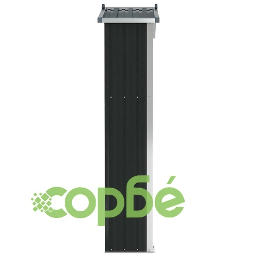 Градинска барака антрацит 116x45x175 см поцинкована стомана ➤ топ цена ➤ sorbe.bg