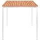 Градинска трапезна маса 160x80x75 cм тиково дърво масив и инокс