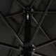 Градински чадър с метален прът, 300x200 см, черен