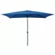 Градински чадър с метален прът, 300x200 см, лазурен