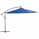 Градински чадър с чупещо рамо и алуминиев прът, 350 см, син