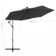 Градински чадър с чупещо рамо и алуминиев прът, 300 см, черен