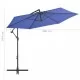 Градински чадър с чупещо рамо и алуминиев прът, 300 см, син