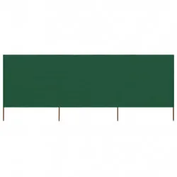 Параван против вятър от 3 панела, текстил, 400x160 см, зелен