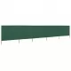 Параван против вятър от 5 панела, текстил, 600x120 см, зелен