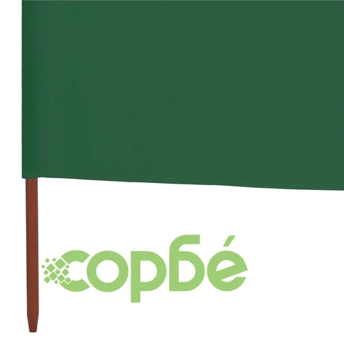 Параван против вятър от 5 панела, текстил, 600x160 см, зелен ➤ топ цена ➤ sorbe.bg