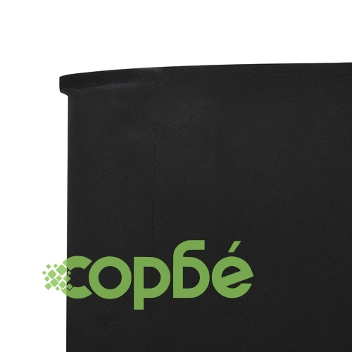 Параван против вятър от 9 панела, текстил, 1200x120 см, черен ➤ топ цена ➤ sorbe.bg