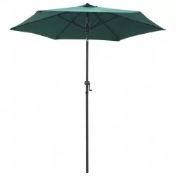 Чадър за слънце, зелен, 200x224 см, алуминий
