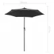 Чадър за слънце, антрацит, 200x224 см, алуминий
