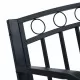Градинска пейка, 125 см, черна, стомана