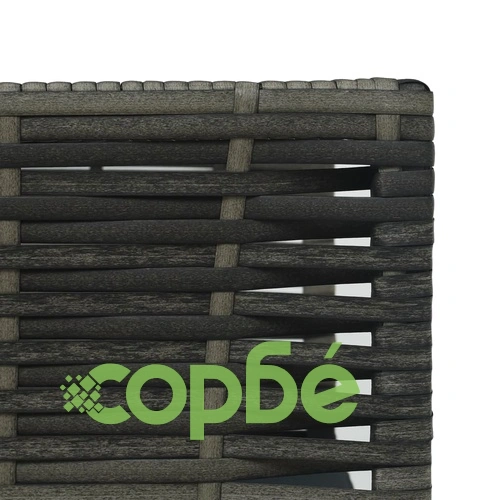Бистро комплект, 3 части, с възглавници, полиратан, сив ➤ топ цена ➤ sorbe.bg