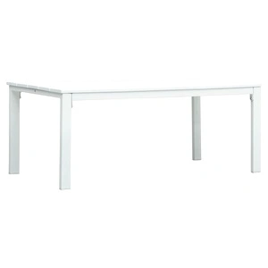 Маса за кафе, бяла, 98x48x39 см, HDPE, дървен вид