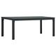 Маса за кафе, сива, 98x48x39 см, HDPE, дървен вид