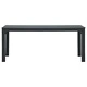 Маса за кафе, сива, 98x48x39 см, HDPE, дървен вид