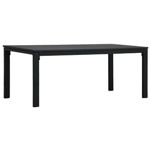 Маса за кафе, черна, 98x48x39 см, HDPE, дървен вид