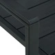 Градински столове, 2 бр, черни, HDPE, имитация на дърво