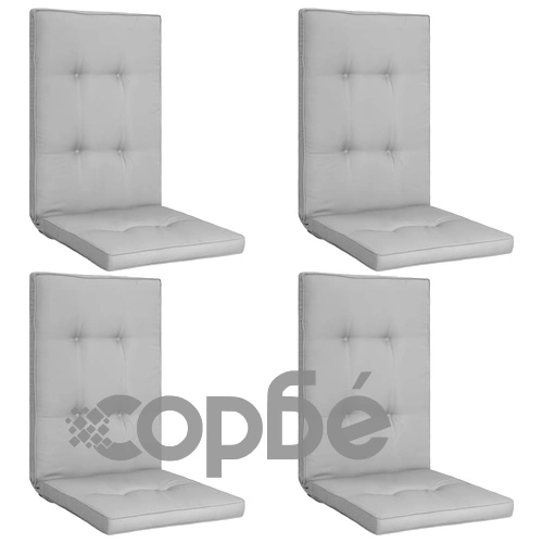 Възглавници за градински столове, 4 бр, сиви, 120x50x5 см на топ цена от sorbe.bg Възглавници за градински столове, 4 бр, сиви, 120x50x5 см ➤ топ цена ➤ sorbe.bg